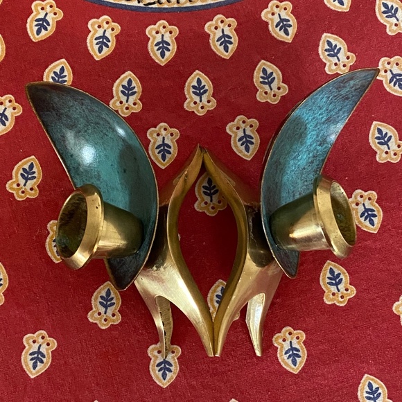 VTG I MCM I Oppenheim Israel I Art Deco Candle Holders - Picture 3 of 16